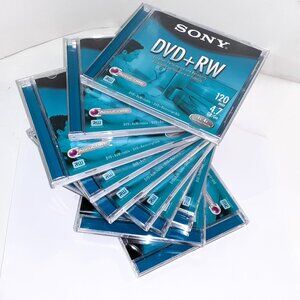 10 SONY DVD + RW (NO DISCS DVD DISCS) ORIGINAL CASING & COVER ART - See listings